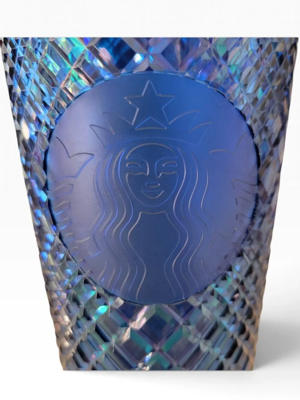 Starbucks 2022 Limited Edition Iridescent Azure Blue Jewel Tumbler (24oz)